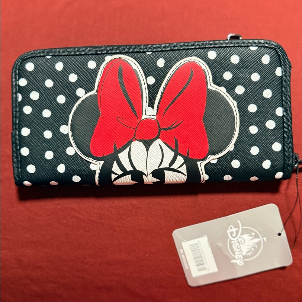 Disney Black and White Polka Dot Minnie Mouse Wallet